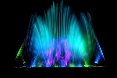 Les fontaines dansantes, spectacle son et lumière aquatique itinérant -  Photos